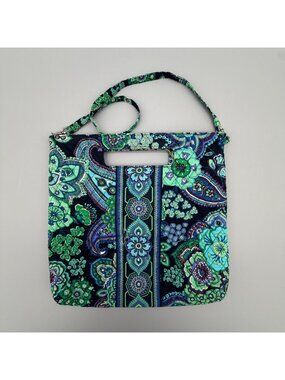 Vera Bradley Blue Rhapsody 13"x13" Square Shoulder Tote Bag Integrated Handles